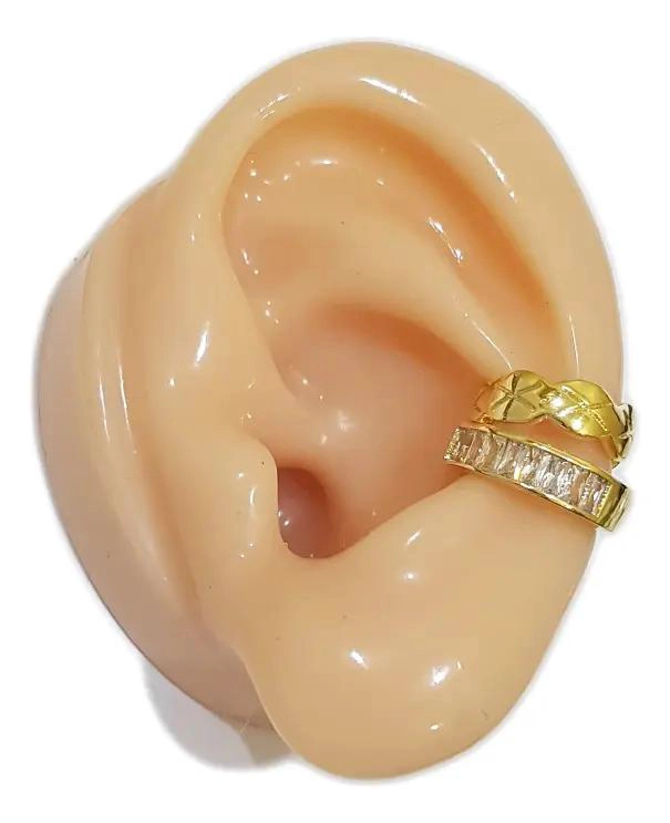 ARO A PRESION ESTILO EARCUFF CON DISEÑO DE PUNTOS ELEGANTE - 3
