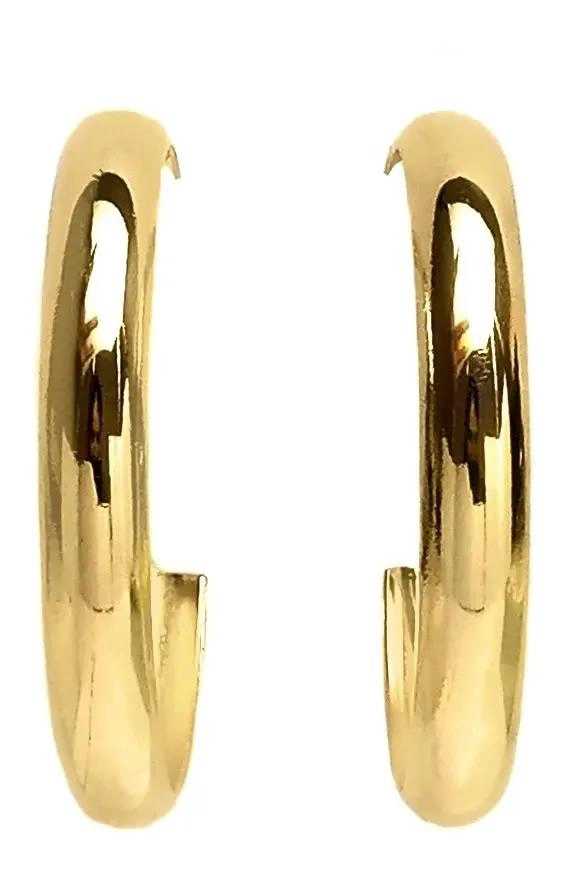 AROS ARGOLLA DE 36 MM CON BAÑO DE ORO 18 QUILATES - 2