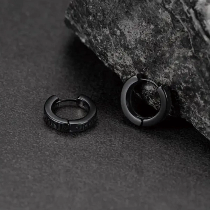 PENDIENTES DE ARO PARA HOMBRE SET DE 2 PIEZAS ELEGANTES Y MODERNOS - 3