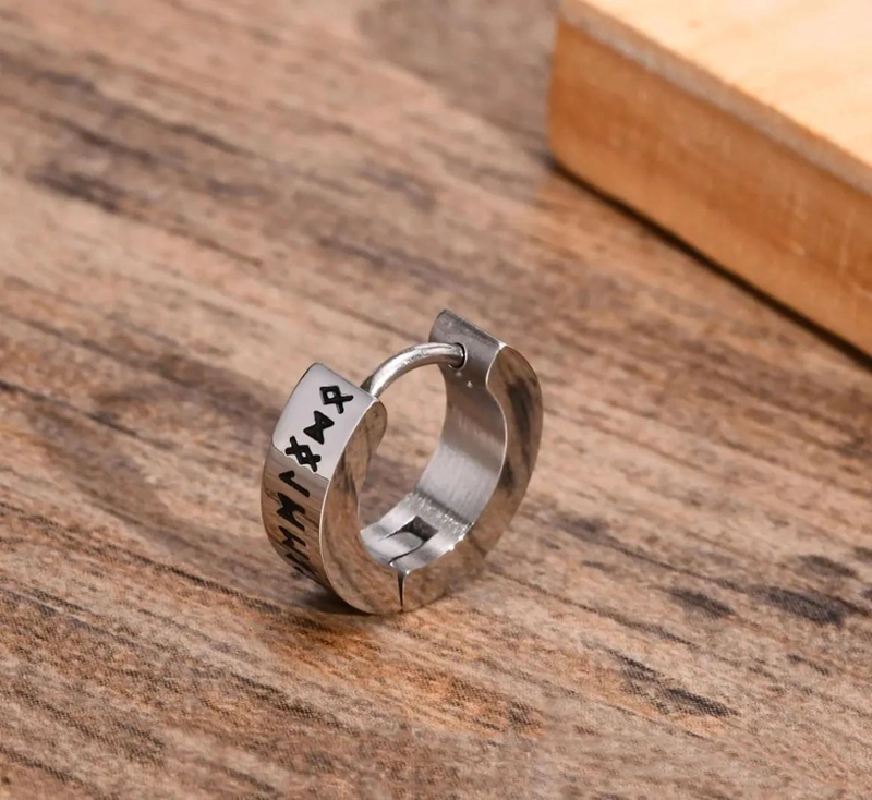PENDIENTES DE ARO PARA HOMBRE SET DE 2 PIEZAS ELEGANTES Y MODERNOS - 5