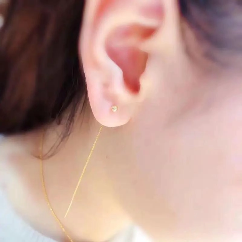 AROS LARGOS CON DISEÑO DE CADENA Y DETALLE DE PELOTITA EN ACABADO DORADO - 2