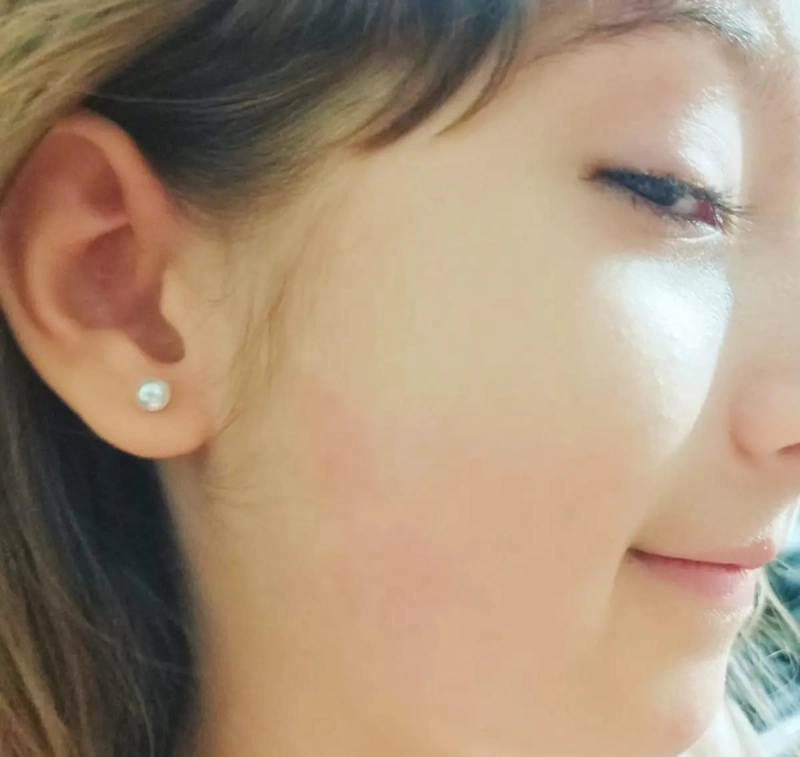 AROS DE PERLA DE 5MM PARA PIERCING HELIX CHAPADOS EN ORO 18K - 4