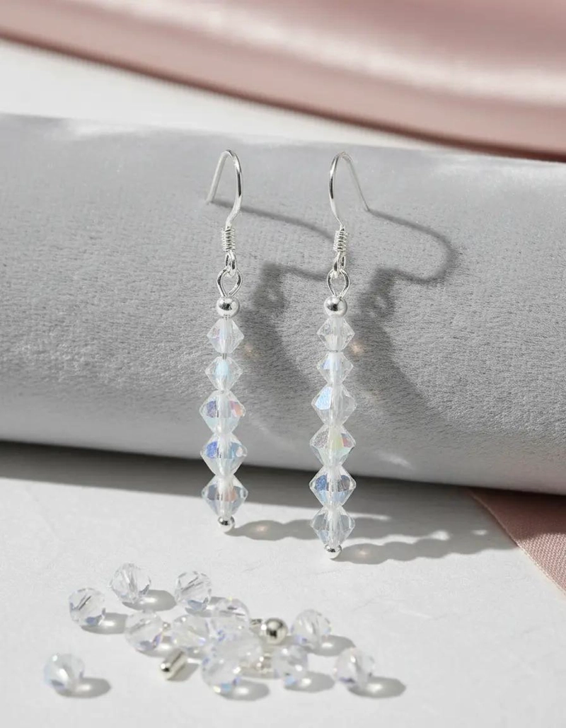 AROS COLGANTES DE PLATA 925 CON CRISTALES SWAROVSKI PARA MUJER - 2