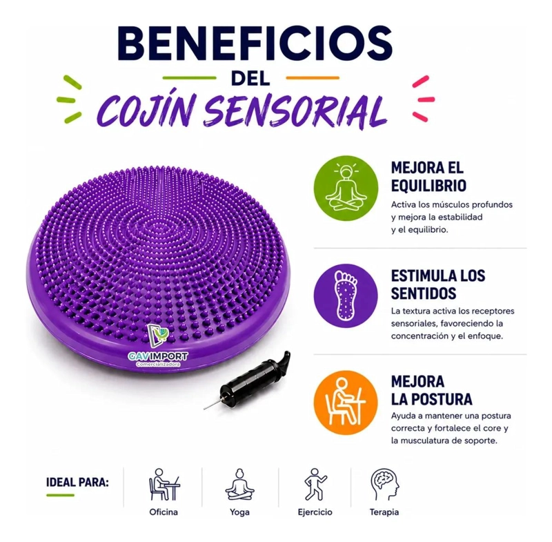 KIT DE COJIN SENSORIAL CON 5 BANDAS PARA REGULACION EN AUTISMO Y TDAH COLOR GRIS - 4