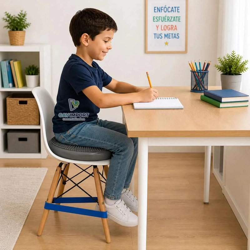 KIT DE COJIN SENSORIAL CON 5 BANDAS PARA REGULACION EN AUTISMO Y TDAH COLOR GRIS - 5