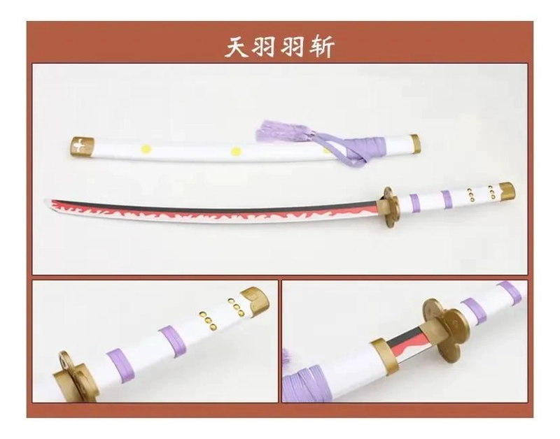 ESPADA KATANA DE MADERA PARA COSPLAY CON DETALLES DE ALTA CALIDAD - 2