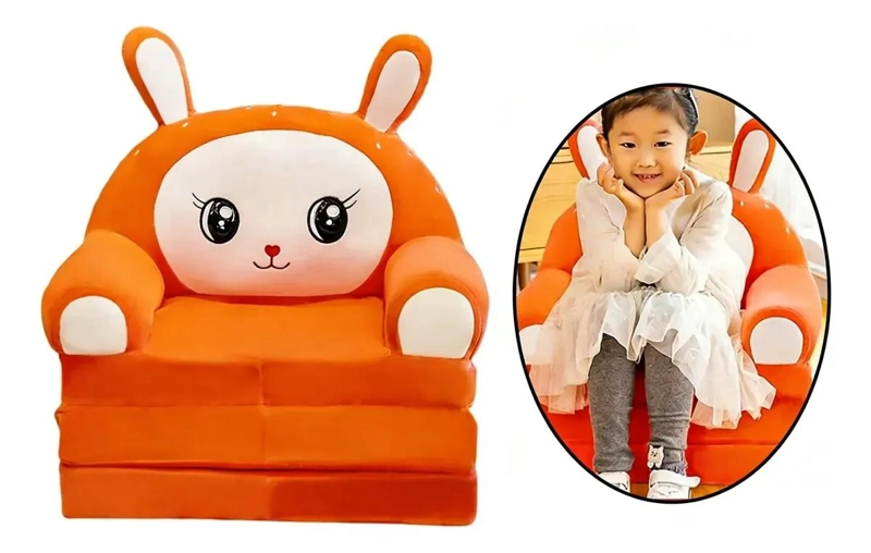 SOFA CAMA INFANTIL CON REPOSABRAZOS Y COJIN PARA SENTAR BEBE - 1