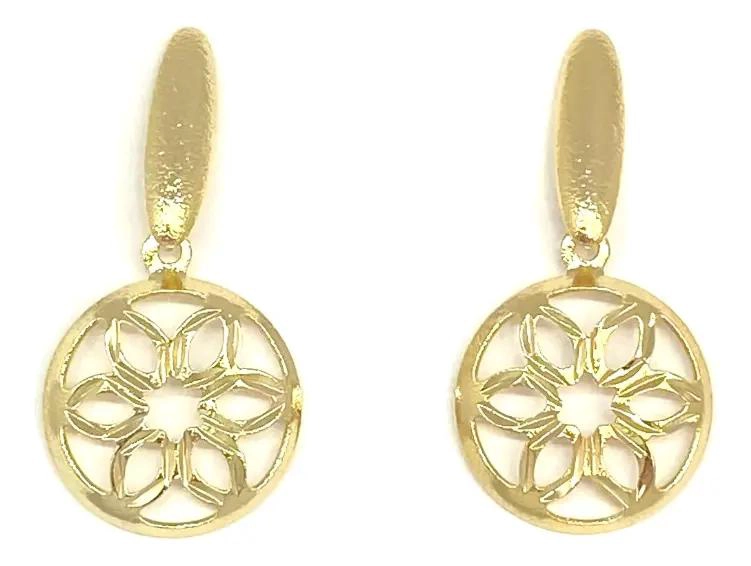 AROS ELEGANTES CON BAÑO DE ORO DE 18 QUILATES PARA MUJER - 1