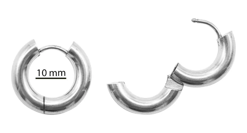 AROS ARGOLLA DE ACERO QUIRURGICO TAMAÑO 4,0X10 MM PARA USO DIARIO - 3