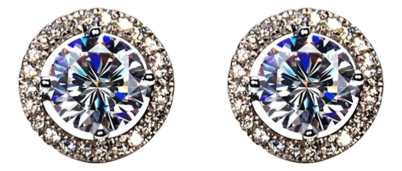 AROS DE PLATA 925 CON CIRCONIO NATURAL Y CERTIFICADO DE AUTENTICIDAD - 1