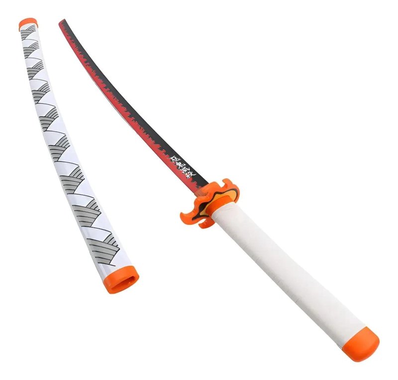 KATANA DE MADERA RE PLICA DE RENGOKU DEMON SLAYER CON DISEÑO DETALLADO - 3