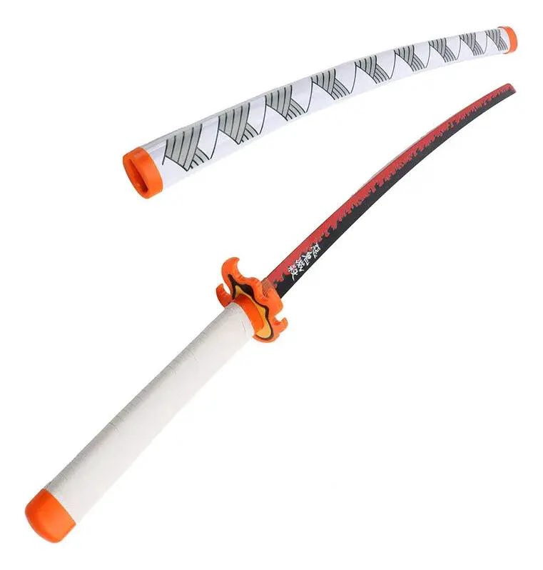 KATANA DE MADERA RE PLICA DE RENGOKU DEMON SLAYER CON DISEÑO DETALLADO - 5
