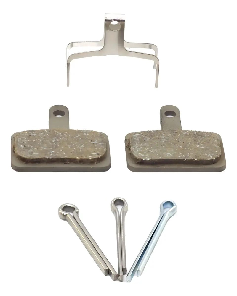 PASTILLAS DE FRENO PARA DISCO CON RESORTE Y RESINA PARA BICICLETA - 1