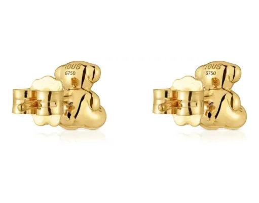 AROS DE OSITO EN PLATA 925 CON BAÑO EN ORO DE ALTA CALIDAD - 5