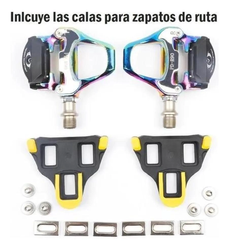 PEDALES PARA BICICLETA DE RUTA CON SISTEMA COMPATIBLE SHIMANO SPD - 3