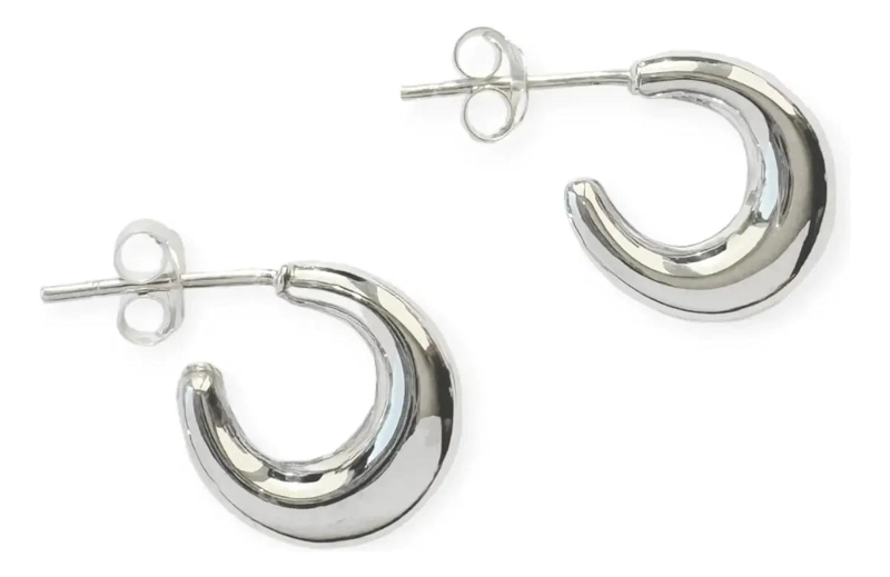 AROS ARGOLLA DE PLATA FINA 925 CON DISEÑO CLASICO Y ELEGANTE - 1