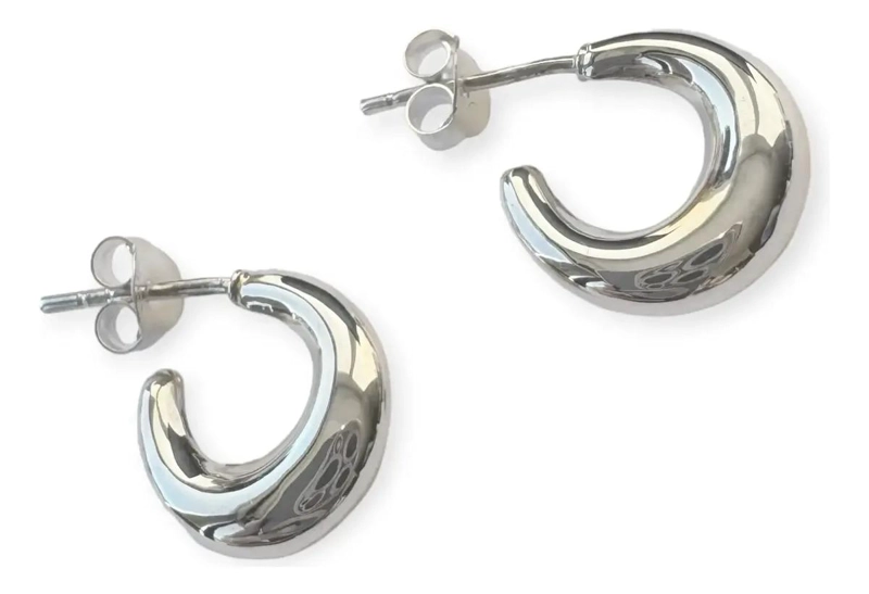 AROS ARGOLLA DE PLATA FINA 925 CON DISEÑO CLASICO Y ELEGANTE - 3