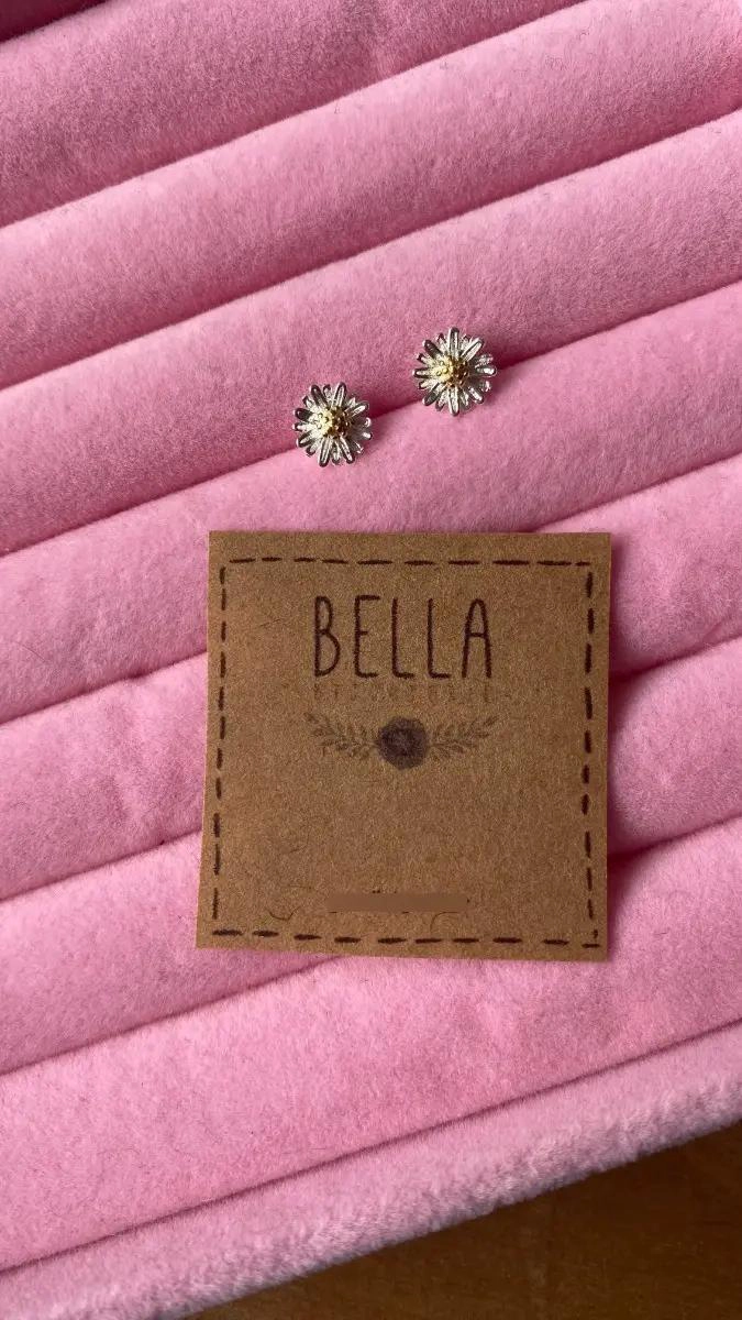 AROS CON DISEÑO DE GIRASOL Y MARGARITA EN PLATA 925 - 3