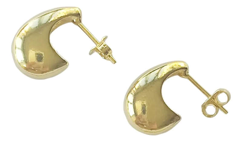 AROS GOTA CON BAÑO DE ORO 18K ELEGANTES Y DURADEROS - 2