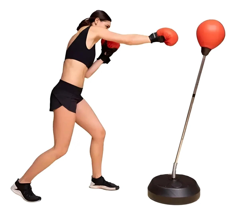 SET DE ENTRENAMIENTO PARA NIÑOS CON SACO DE BOXEO AJUSTABLE Y GUANTES - 1