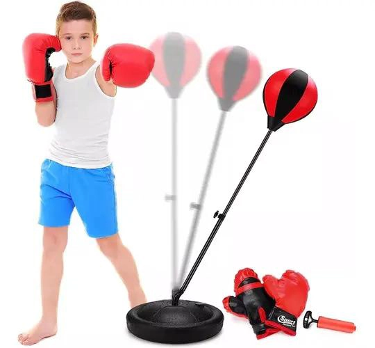 KIT DE BOXEO CON PERA Y GUANTES PARA NIÑOS ENTRENAMIENTO DIVERTIDO - 1