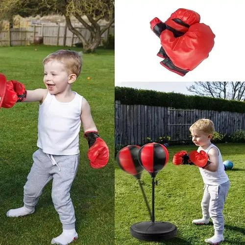KIT DE BOXEO CON PERA Y GUANTES PARA NIÑOS ENTRENAMIENTO DIVERTIDO - 3