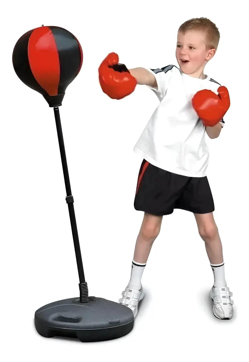 SET DE BOXEO INFANTIL CON PELOTA DE GOLPEO Y BASE ESTABLE PARA ENTRENAMIENTO - 1