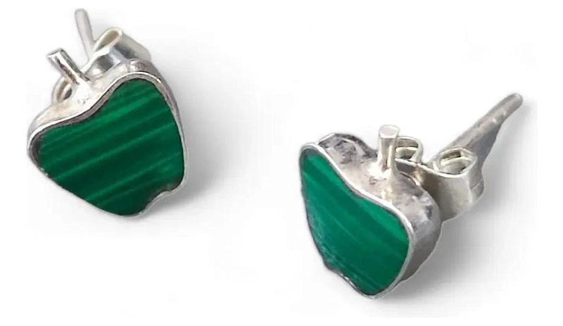 PAR DE AROS CON PIEDRA DE COLORES EN PLATA 925 CON CAJA REGALO - 1