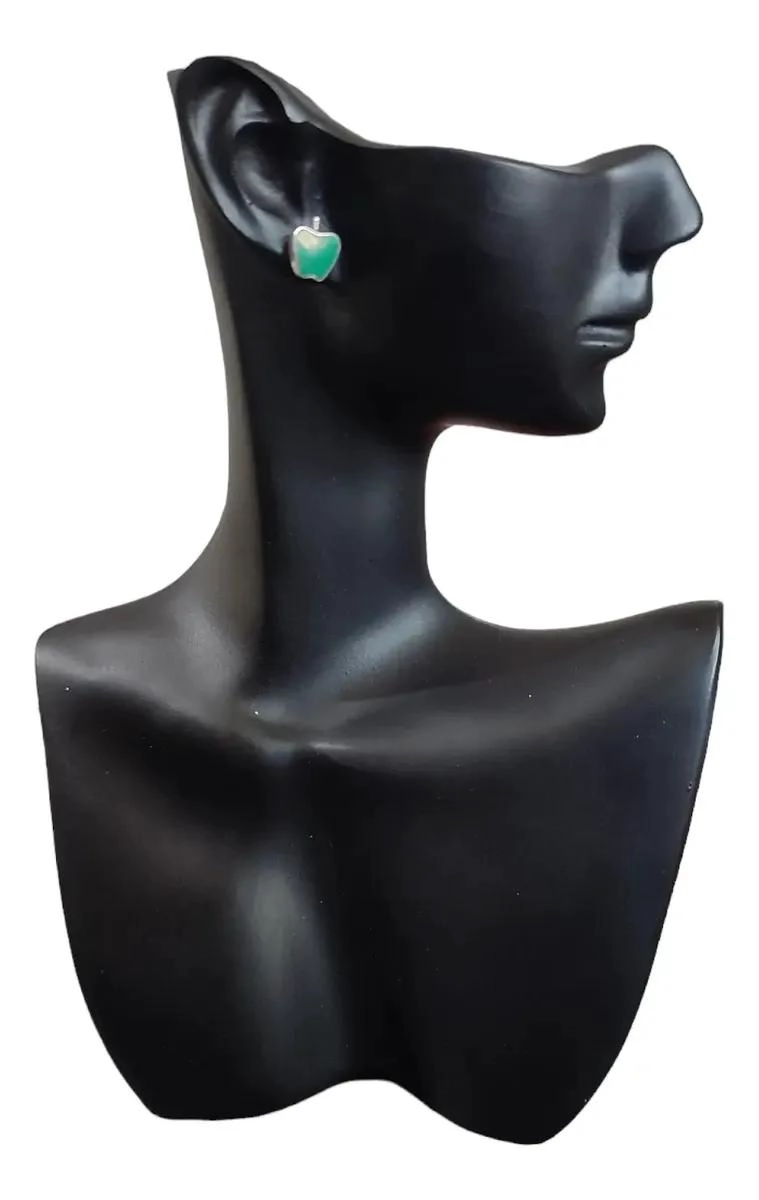 PAR DE AROS CON PIEDRA DE COLORES EN PLATA 925 CON CAJA REGALO - 2