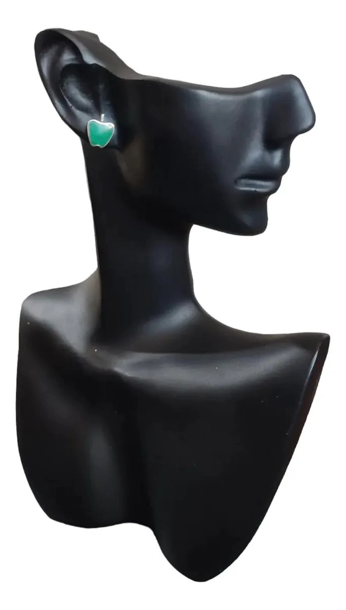PAR DE AROS CON PIEDRA DE COLORES EN PLATA 925 CON CAJA REGALO - 3