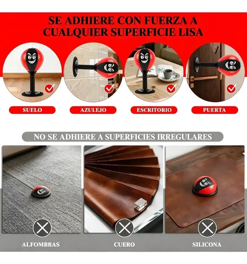 SET DE BOXEO CON PELOTA DE MESA PARA NIÑOS Y ADULTOS - 3