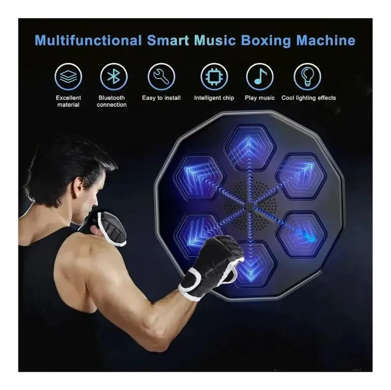 MAQUINA DE BOXEO CON FUNCION MUSICAL BLUETOOTH Y GUANTES INCLUIDOS - 5