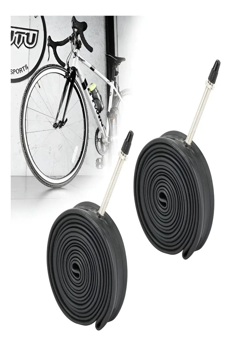 PACK DE 2 CAMARAS PARA BICICLETA 700X25 CON VALVULA FRANCESA PRESTA - 1