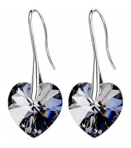 AROS PARA MUJER CON DISEÑO DE CORAZON EN ACRILICO LIVIANO - 3