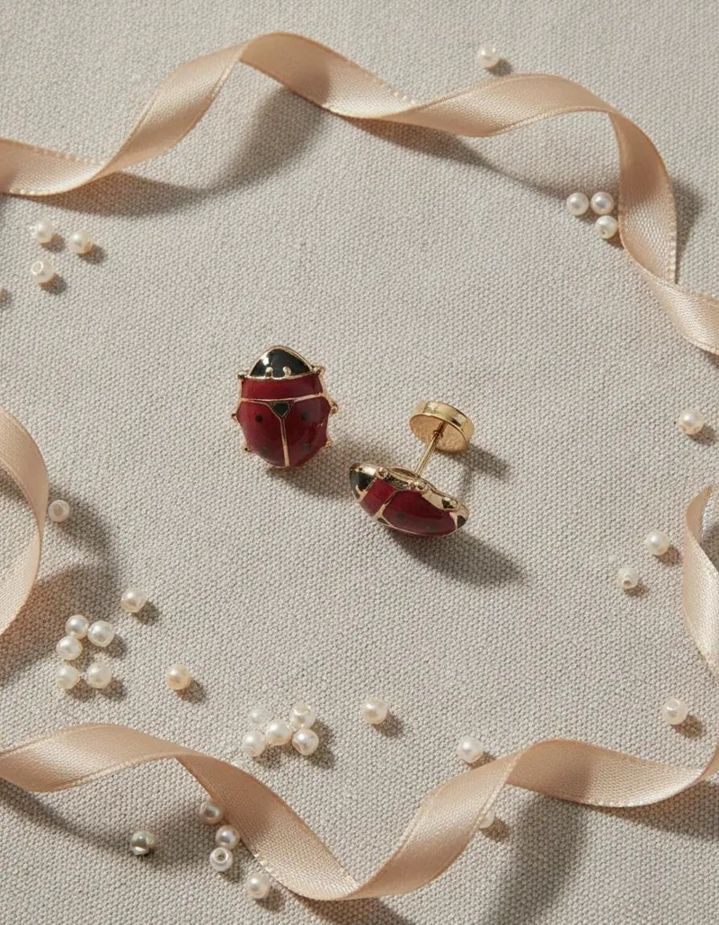 AROS PEQUEÑOS ESMALTADOS PARA BEBE  CON ABRIDORES SEGUROS - 1
