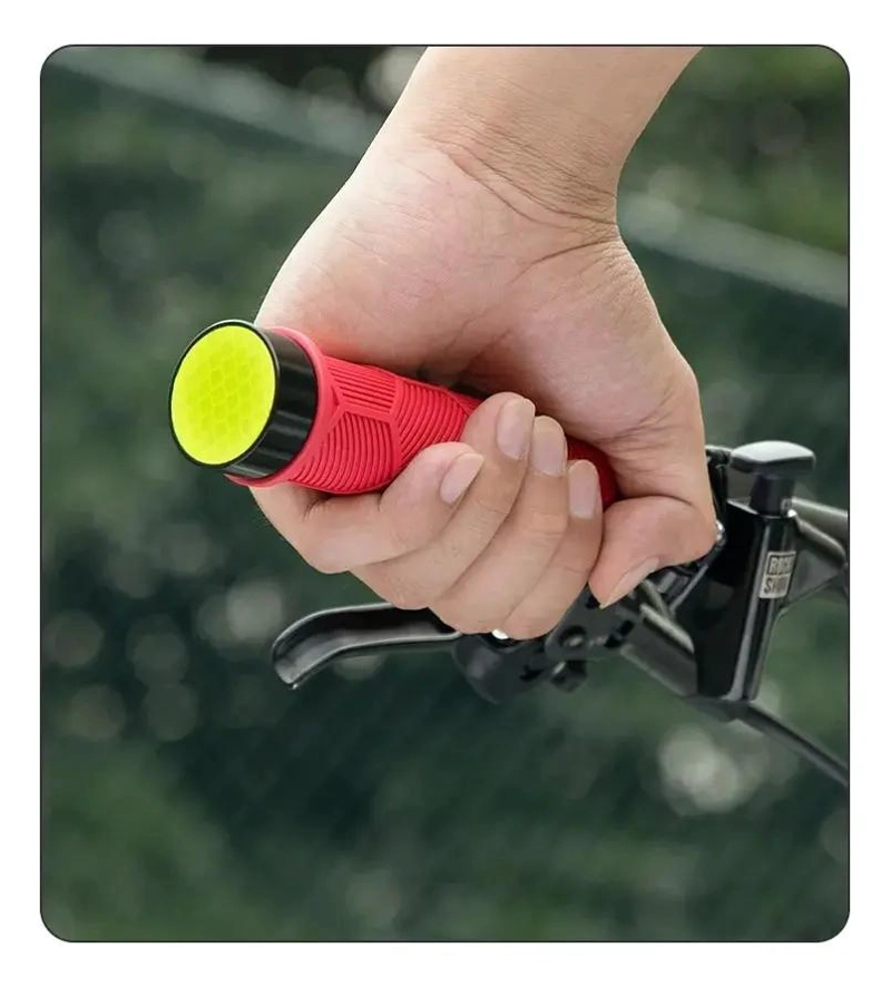 PUÑOS PARA BICICLETA MTB CON GOMA DOBLE LOCK Y REFLECTANTES - 1