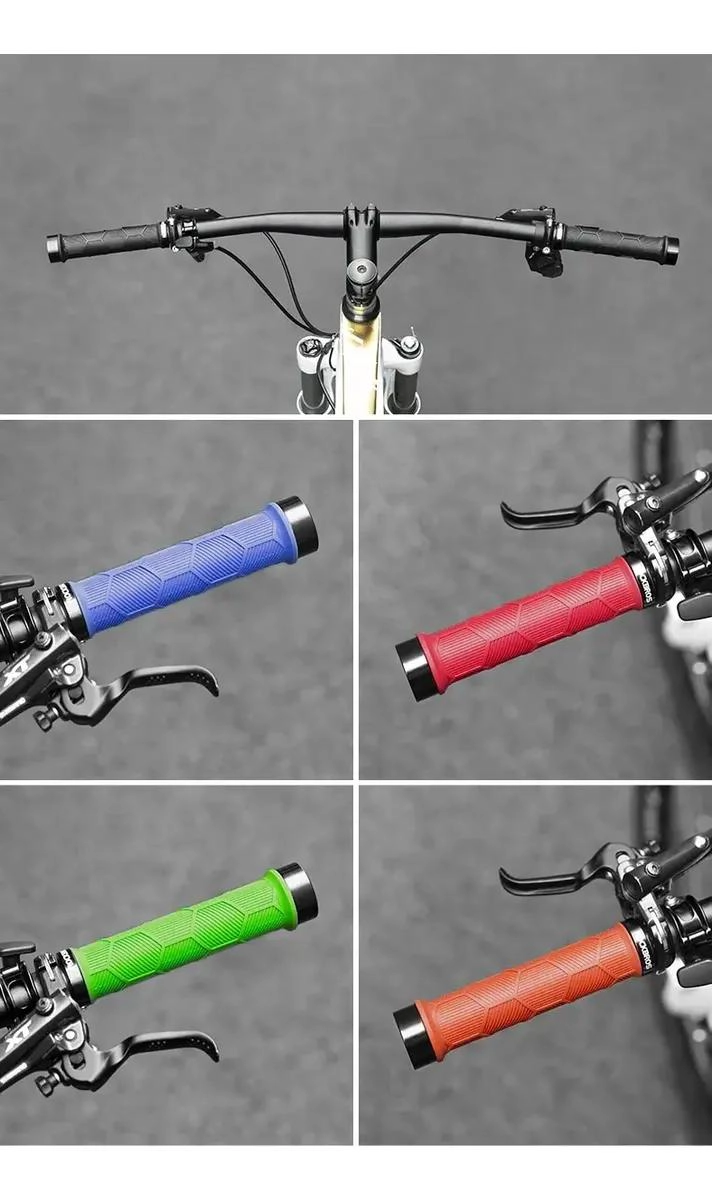 PUÑOS PARA BICICLETA MTB CON GOMA DOBLE LOCK Y REFLECTANTES - 2