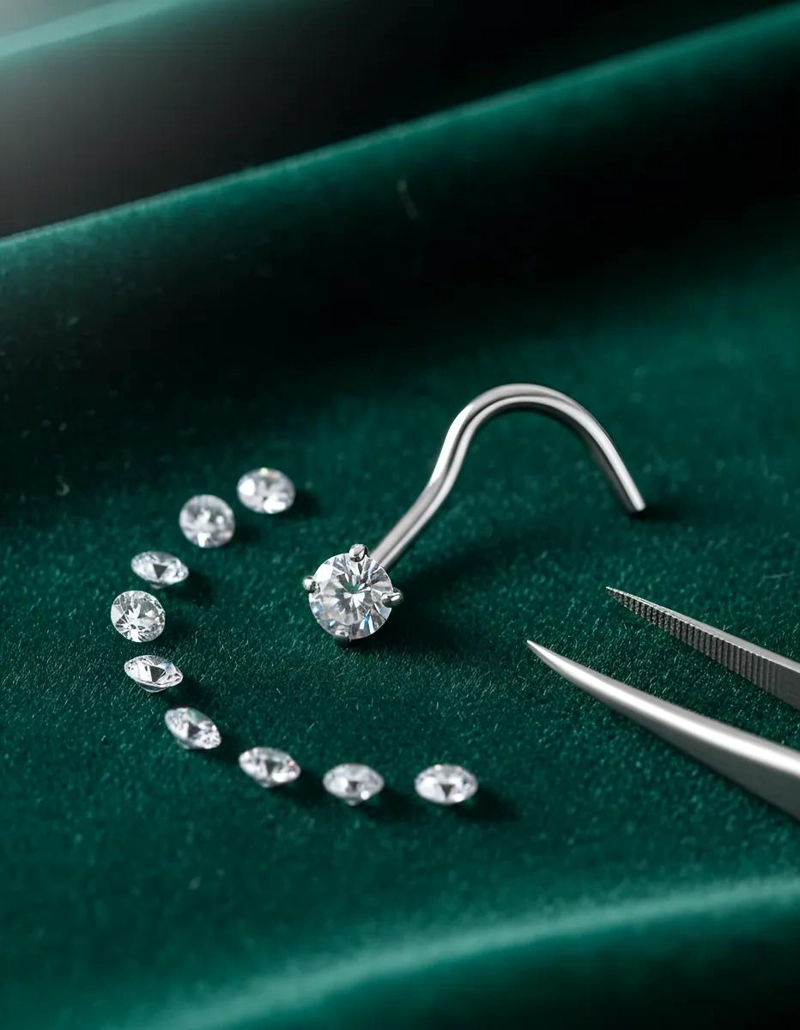 PIERCING PARA NARIZ DE TITANIO ASTM F136 DE ALTA CALIDAD - 4