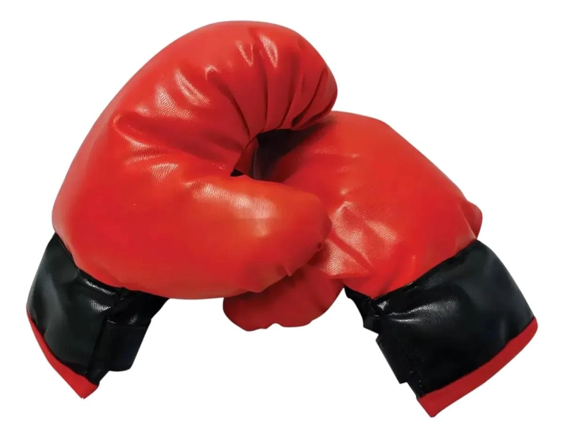 SET DE BOXEO PARA NIÑOS CON GUANTES AJUSTABLES Y BOLA DE ENTRENAMIENTO ROJA - 4