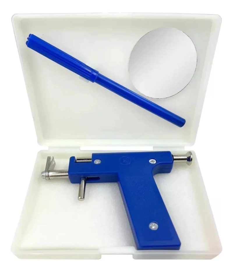 KIT DE PISTOLA PERFORADORA CON 5 AROS DE ACERO INOXIDABLE - 4