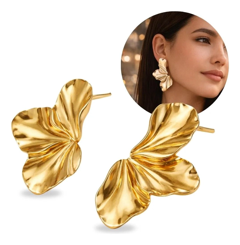 AROS DE FLOR EN ACERO INOXIDABLE PARA MUJER CON DISEÑO ELEGANTE - 1