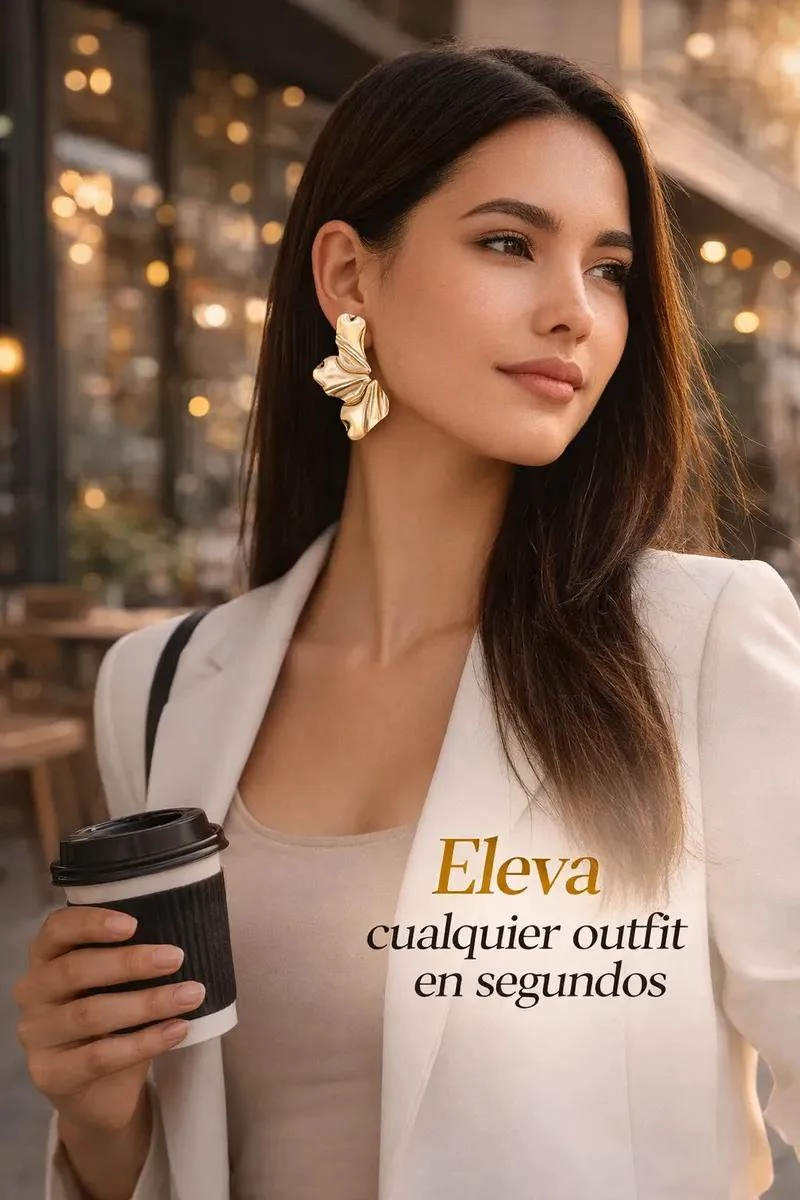 AROS DE FLOR EN ACERO INOXIDABLE PARA MUJER CON DISEÑO ELEGANTE - 2