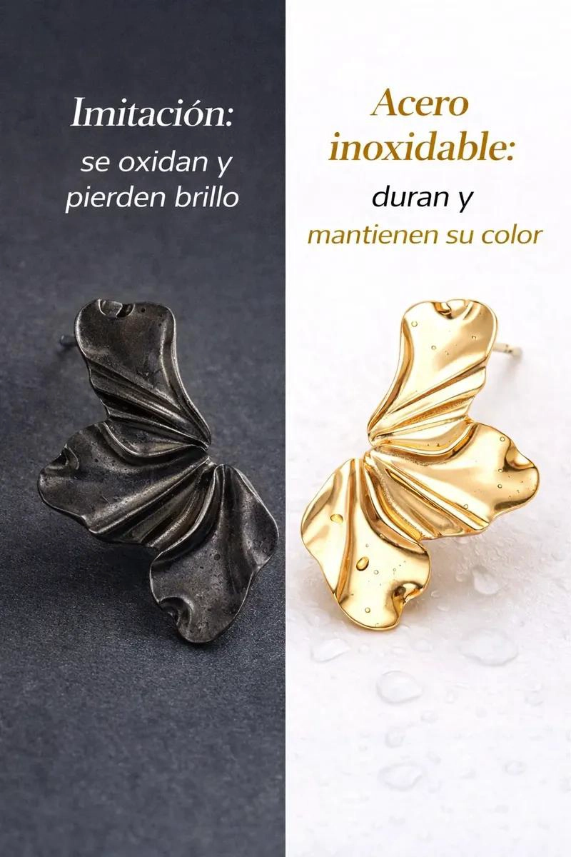 AROS DE FLOR EN ACERO INOXIDABLE PARA MUJER CON DISEÑO ELEGANTE - 5