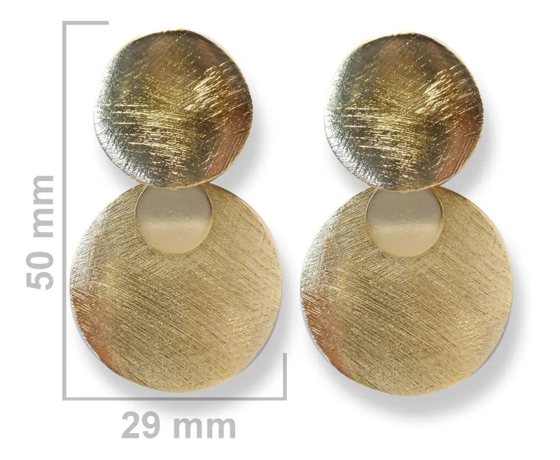 AROS ELEGANTES CON BAÑO DE ORO DE 18 QUILATES PARA MUJER - 2