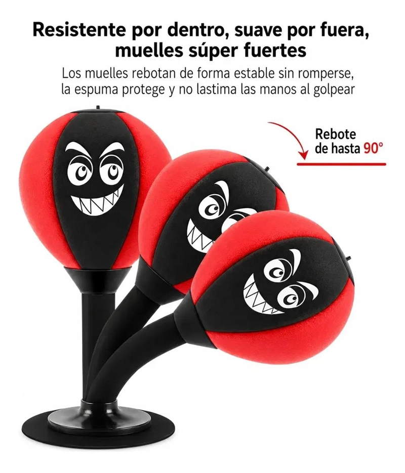 SET DE BOXEO CON PELOTA DE GOLPE PARA MESA PARA NIÑOS Y ADULTOS - 3