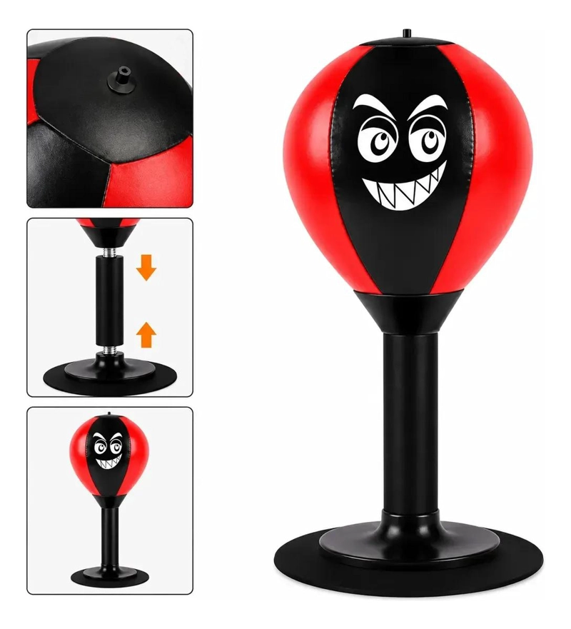 SET DE BOXEO CON PELOTA DE GOLPE PARA MESA PARA NIÑOS Y ADULTOS - 4