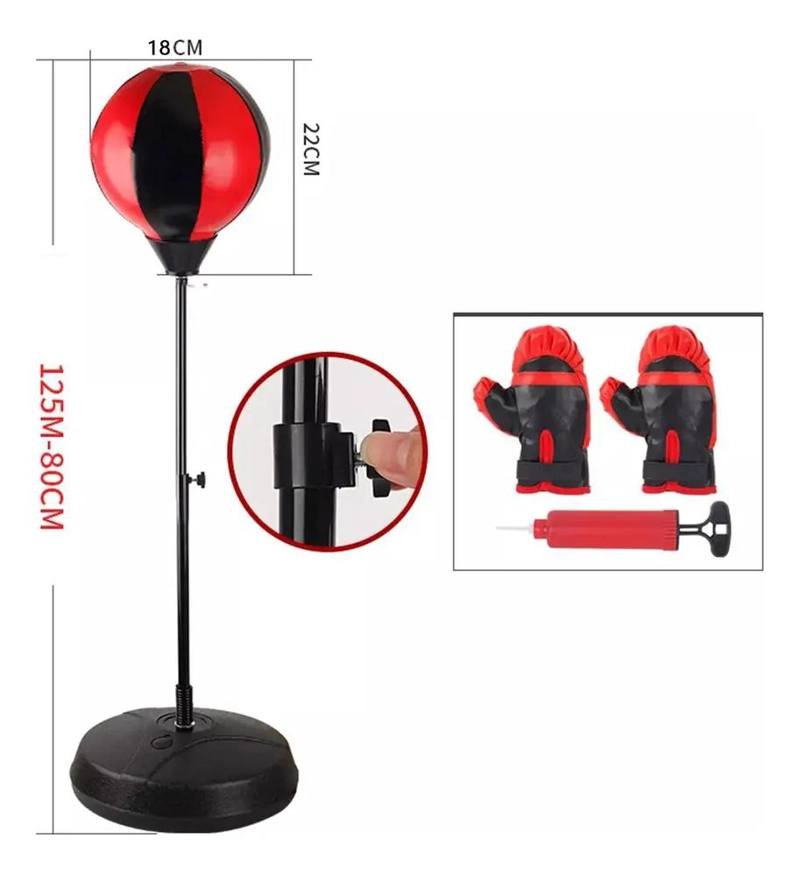 PELOTA DE ENTRENAMIENTO TIPO PUNCH BALL DE 1,25 METROS PARA EJERCICIO - 3