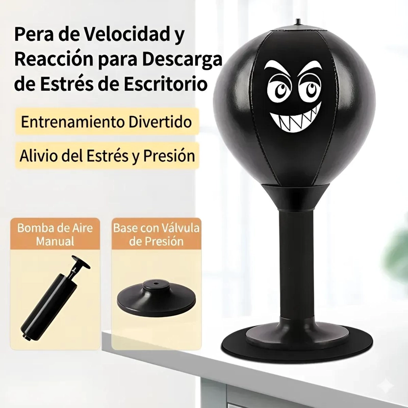 PERA DE BOXEO DE ESCRITORIO CON VENTOSA REFORZADA PARA ANTIESTRE S - 4