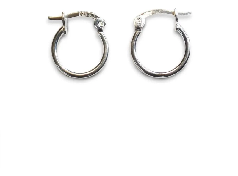 AROS ARGOLLAS DE PLATA FINA 925 DE 15 MM DE DIAMETRO - 1