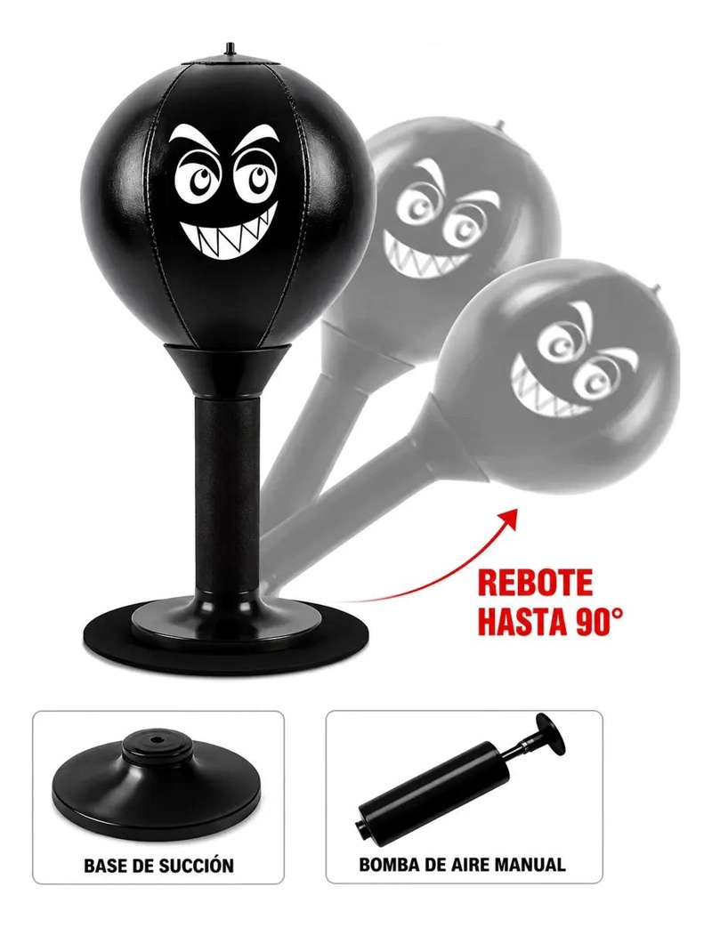 SET DE BOXEO CON PUNCHING BALL DE MESA PARA NIÑOS Y ADULTOS - 2